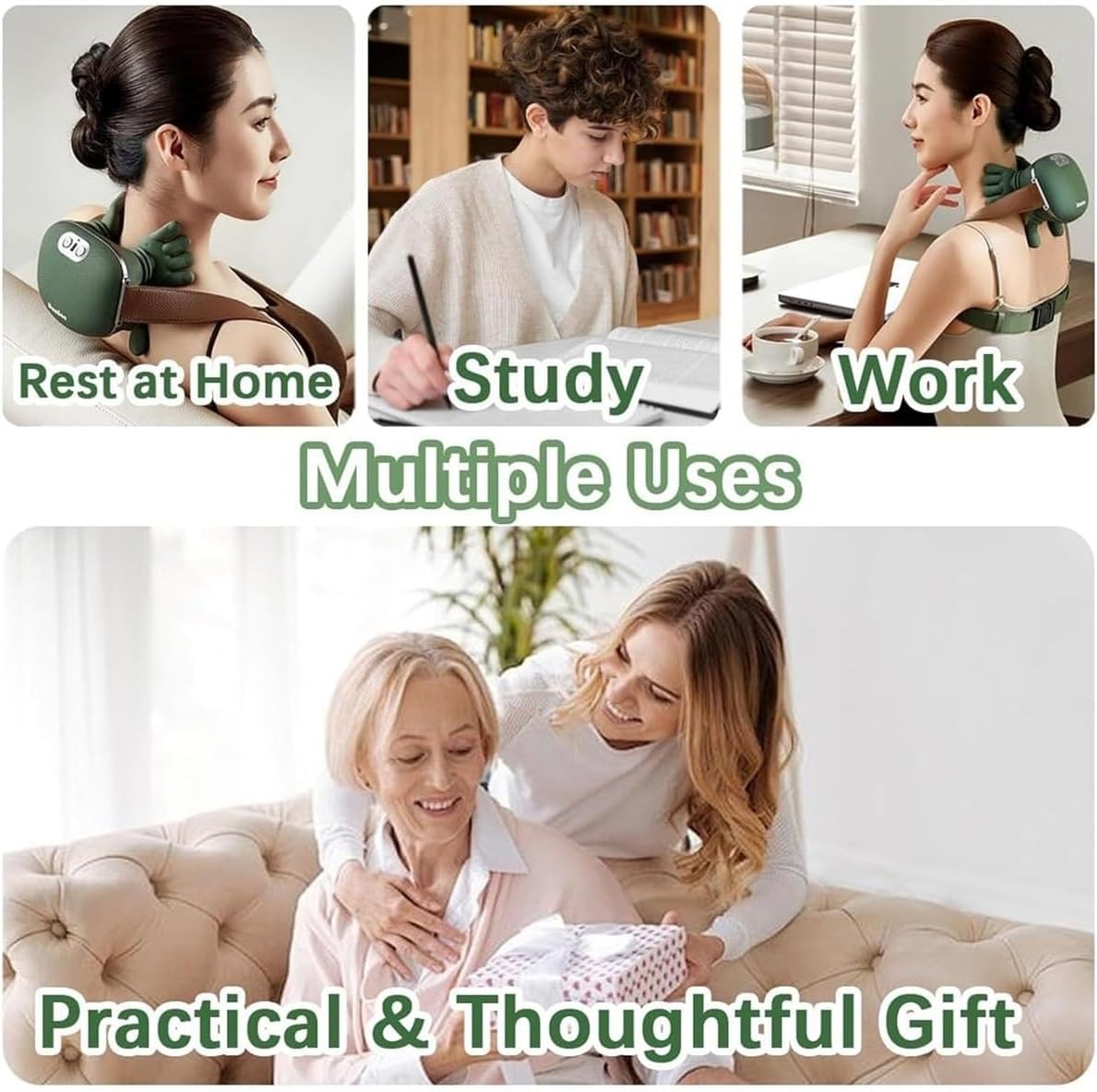 Smart Finger Pressure Neck Massager – Electric Deep Kneading Heated Back & Shoulder Massager - Image 6