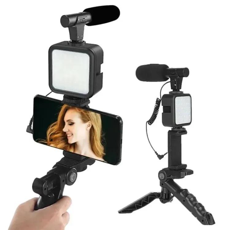 Tiktok Vlogger Kit | Microphone, LED Fill Light, Mini Tripod & Mobile Holder with Remote - Image 3