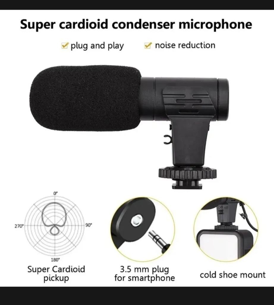 Tiktok Vlogger Kit | Microphone, LED Fill Light, Mini Tripod & Mobile Holder with Remote - Image 4